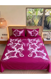 Hand Painted Rayon Bedsheet Set King Size